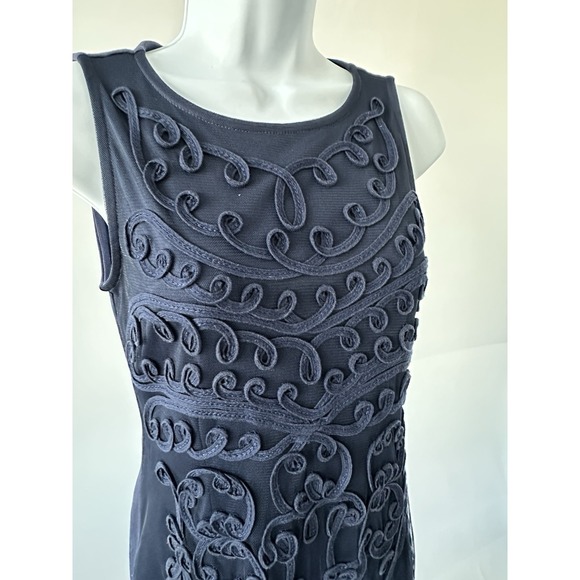 Lilly Pulitzer Dresses & Skirts - Lilly Pulitzer Sheath Dress Womens Navy Blue Ribbon Mesh Soutache Sleeveless XS